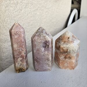 Pink Amethyst Towers Lot (3 Pieces, 1 lb 5.6 oz) – Natural Cavities